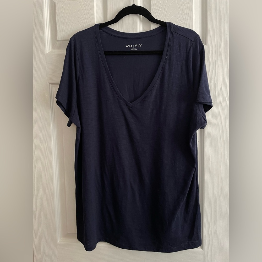 Short sleeved cotton shirt 2x Ava & Viv
